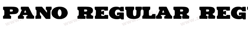 Pano Regular Regular字体转换